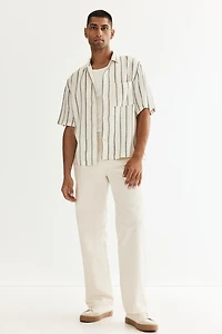 Regular-Fit Linen-Blend Resort Shirt