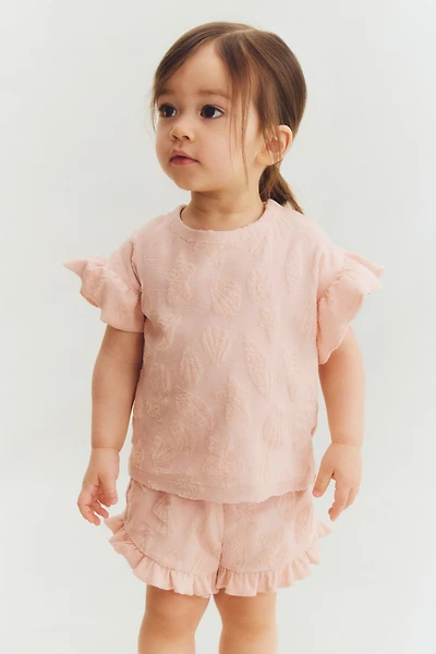 2-Piece Ruffled Terry Set