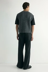 Chandail sans manches ample en tricot torsadé