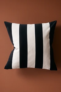 Housse de coussin rayée en velours