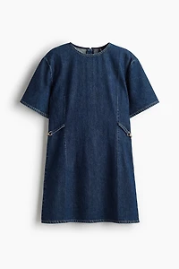 Robe en denim avec boucles