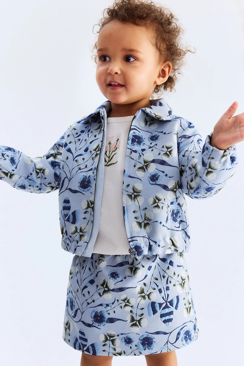 Patterned Jacquard-Weave Jacket