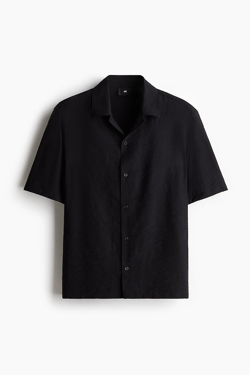 Regular-Fit Jacquard-Weave Resort Shirt