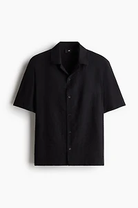 Regular-Fit Jacquard-Weave Resort Shirt