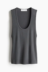 Ribbed Viscose Tank Top