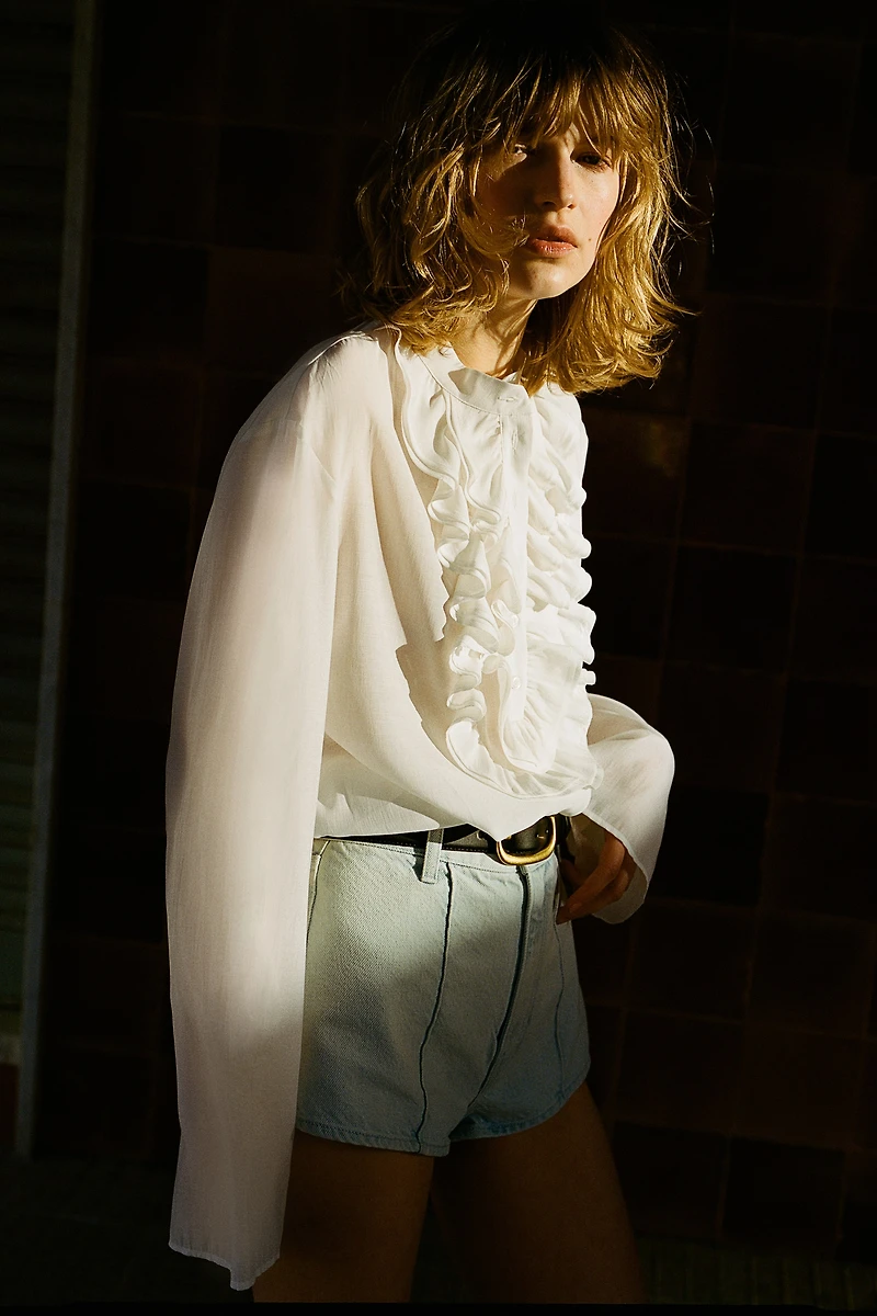Blouse à frisons
