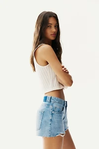 Low-Rise Denim Shorts