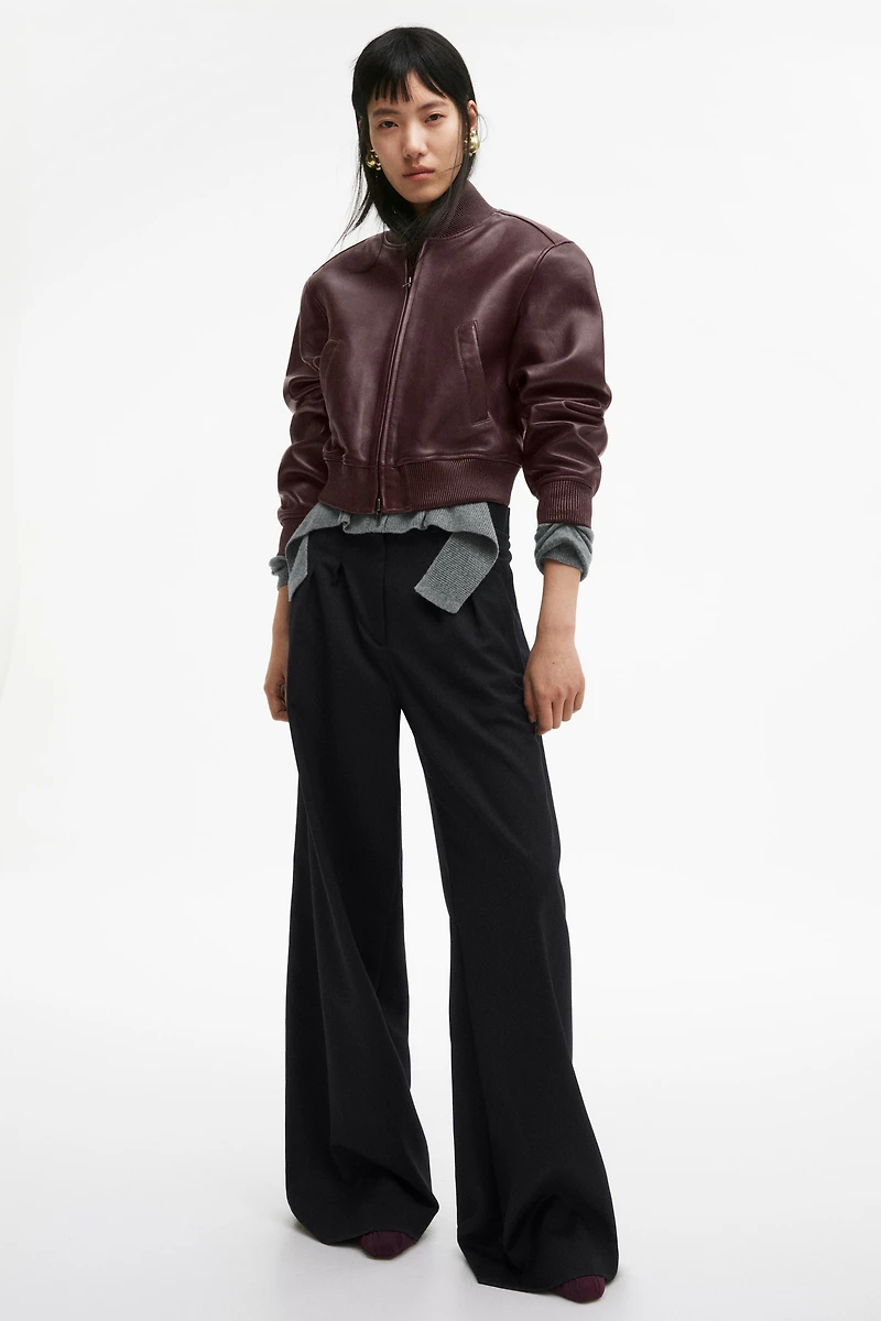 Blouson d'aviateur en cuir