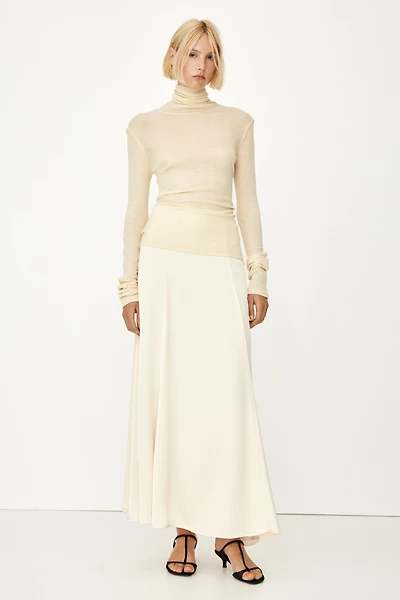 Jupe maxi en satin