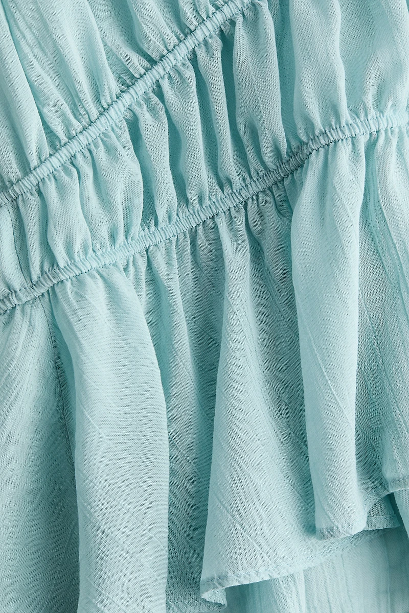 Ruched Cotton Blouse