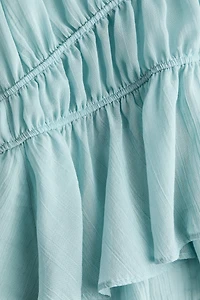Ruched Cotton Blouse