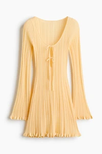Robe de plage en tricot côtelé