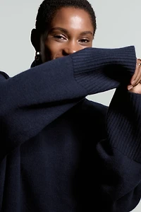 Cashmere-Blend Turtleneck Sweater