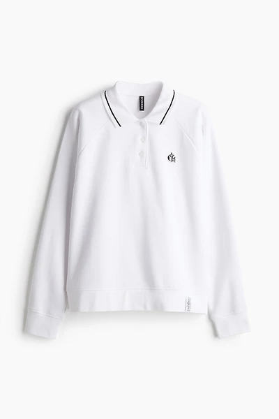 Rugby Shirt with Embroidered Motif