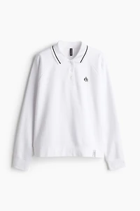 Rugby Shirt with Embroidered Motif