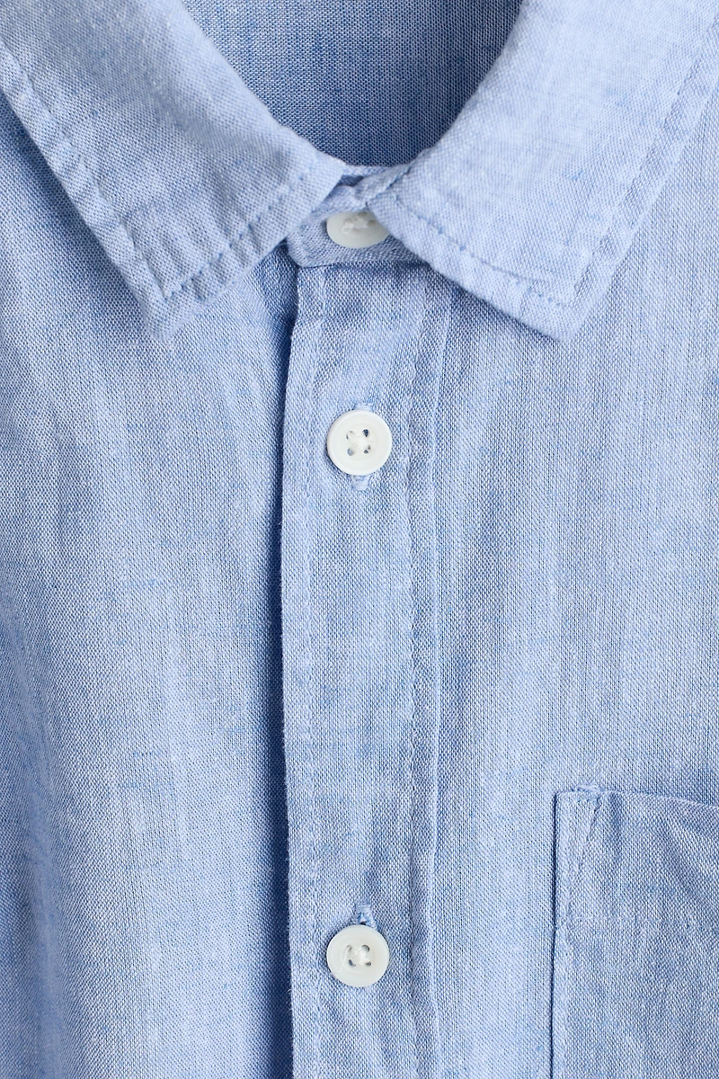 Linen-Blend Shirt