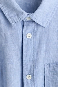 Linen-Blend Shirt