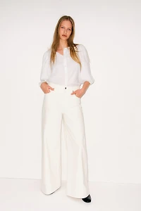 Blouse en lin mélangé