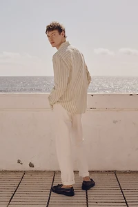 Regular-Fit Linen-Blend Shirt