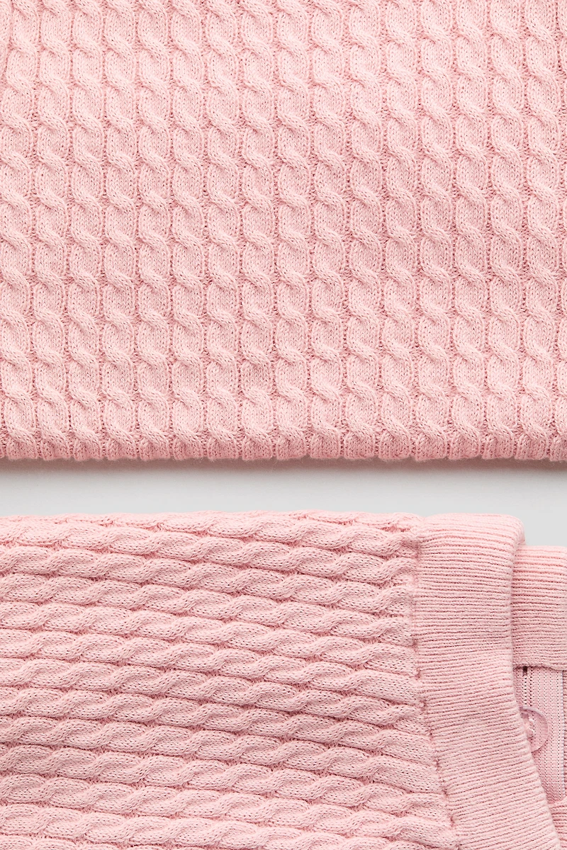 2-Piece Cable-Knit Cotton Set