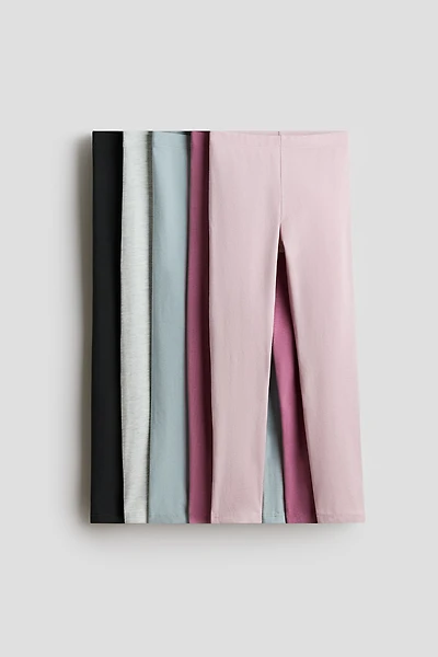 Lot de 5 leggings en coton