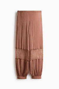 Lace-Detail Pajama Pants