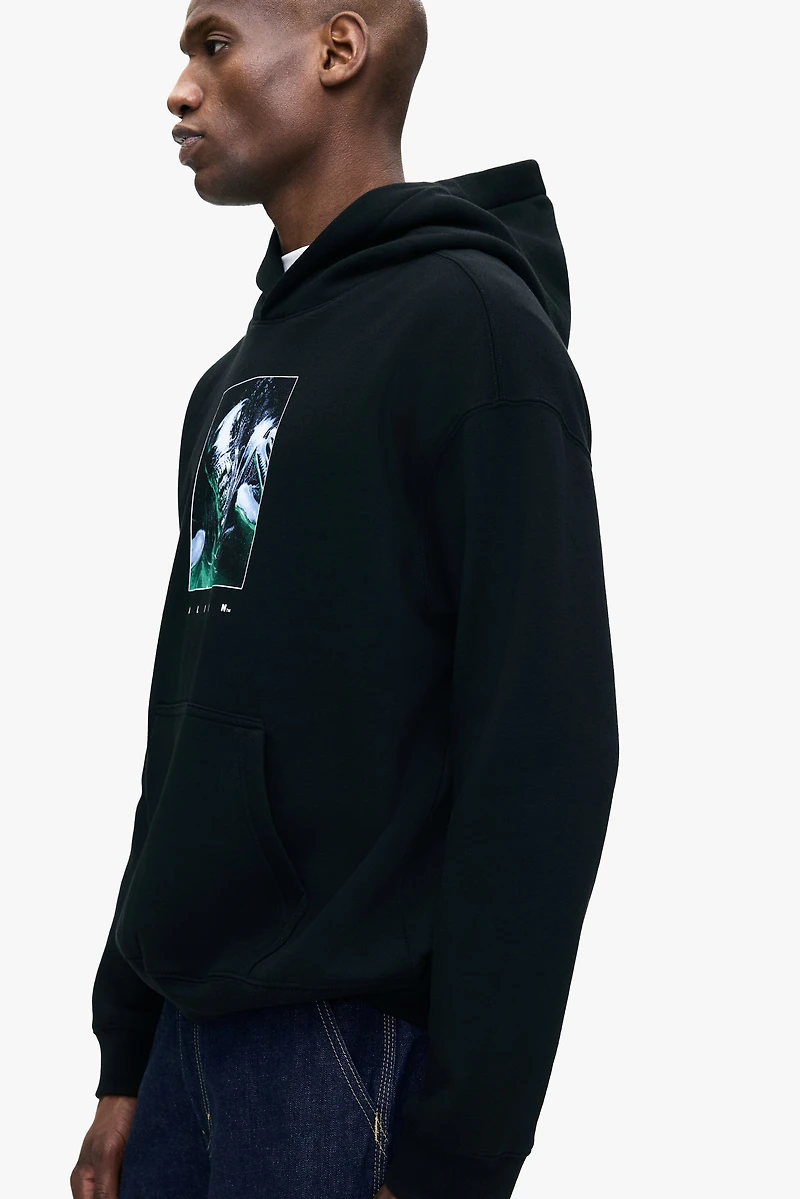 Loose-Fit Printed Hoodie
