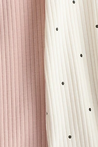 2-Pack Ruffle-Trimmed Cotton Pajama Jumpsuits