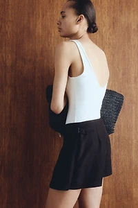 Buckle-Detail Skort