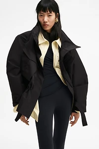 Hooded Peplum Jacket