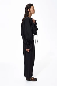 Pantalon plissé à jambes tonneau