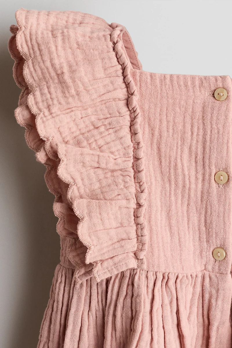 Scalloped-Trim Dress