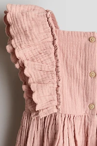 Scalloped-Trim Dress