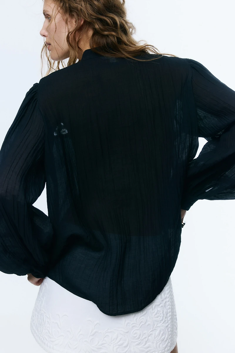 Lace-Yoke Blouse