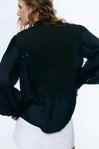 Lace-Yoke Blouse