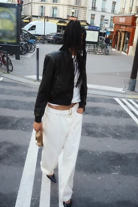 Jean coupe tonneau taille haute