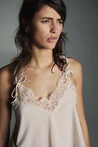 Embroidered-Strap Top