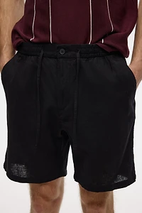 Regular-Fit Linen-Blend Shorts