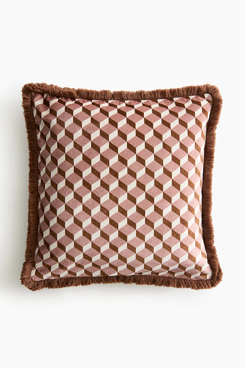 Patterned Velvet Cushion Cover