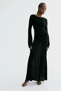 Pointelle-Knit Maxi Dress