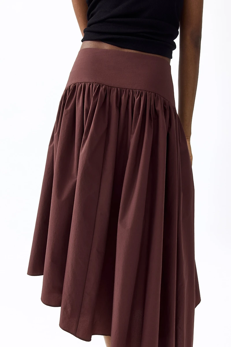 Jupe midi asymétrique