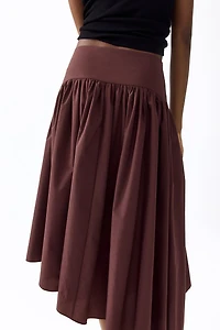 Jupe midi asymétrique