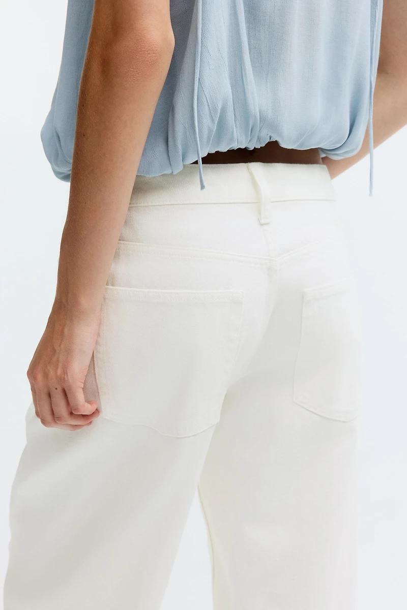 Barrel Regular Waist Ankle Jeans