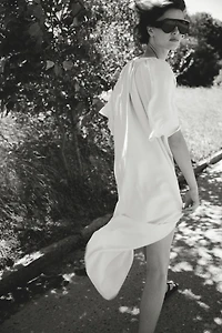 Robe tunique avec liens à nouer
