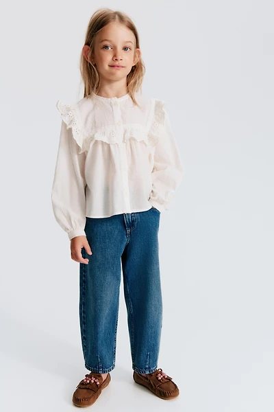 Loose-Fit Barrel Jeans