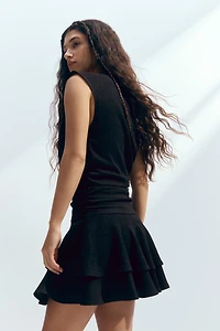 Crinkled Tiered Dress