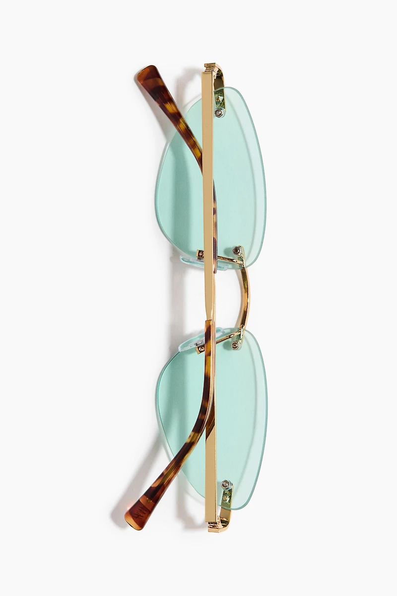 Rimless Cat-Eye Sunglasses
