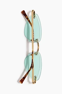 Rimless Cat-Eye Sunglasses