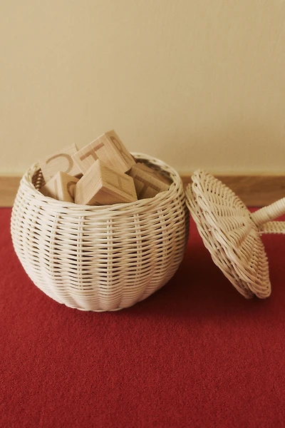 Small Berry-Shaped Rattan Storage Basket