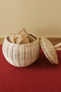 Small Berry-Shaped Rattan Storage Basket